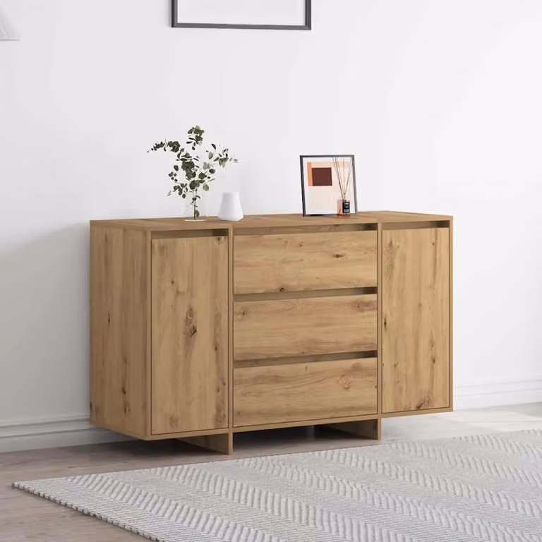 Credenza moderna vidaXL in rovere color marrone L: 120 cm, P: 41 cm, H: 75 cm