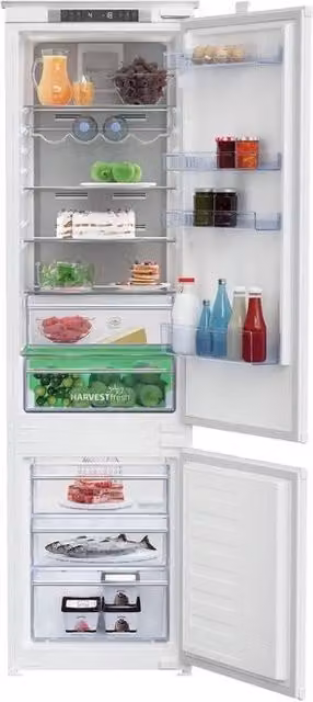 Beko BCNA306E4SN Frigorifero Combinato da Incasso con Tecnologia Total No Frost e Motore Inverter, Capacità 284 L, Classe Energetica E, Colore Bianco