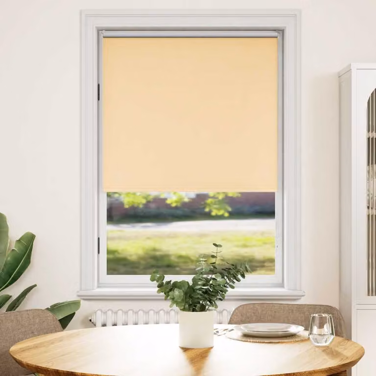 vidaXL Tenda a rullo oscurante termoisolante in poliestere, colore beige, L: 120 cm, H: 175 cm