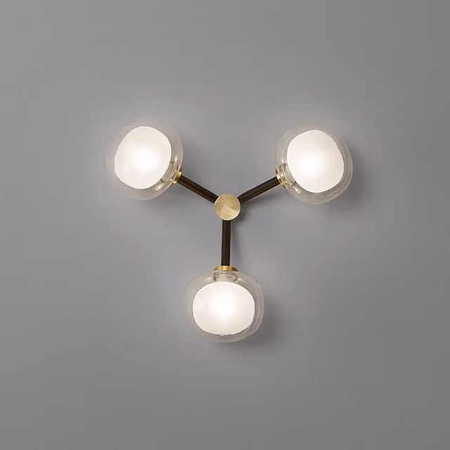 Plafoniera e applique Tooy Nabila 552.73 moderna in vetro trasparente e metallo con luce LED bianco caldo