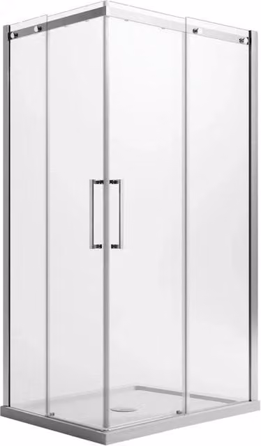 Box Doccia Quadrato IDRALITE Prime Corner con Vetro Trasparente da 8mm e Trattamento EasyClean, L 100 cm x P 100 cm x H 200 cm