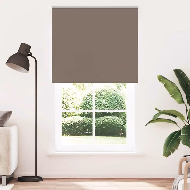 vidaXL Tenda a Rullo Oscurante Termoisolante in Poliestere, Marrone, L: 135 cm, H: 230 cm