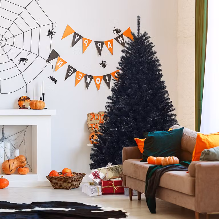 Albero di Natale artificiale Costway, Abete nero con base in metallo, Altezza: 180 cm
