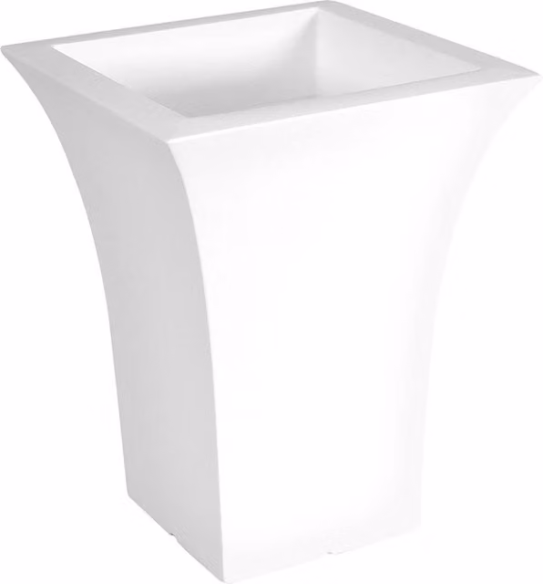 Vaso per piante Idel quadrato moderno per interno ed esterno in plastica, disponibile nei colori bianco o antracite, L: 60,0 cm, P: 49,0 cm