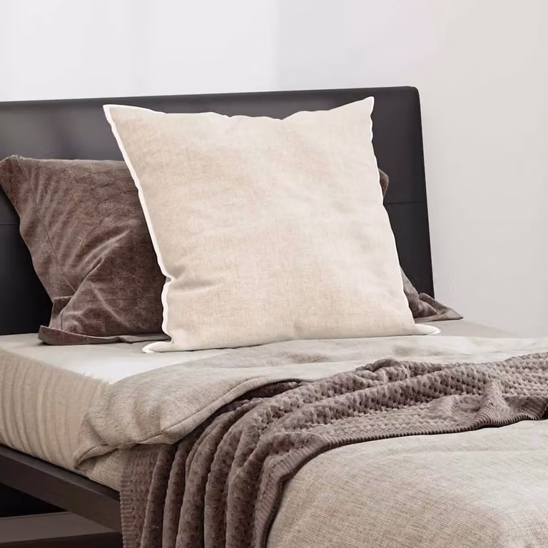 Cuscino quadrato vidaXL in poliestere e cotone, morbido e traspirante, Bianco o Beige, L/P/H: 81 x 81 x 40 cm