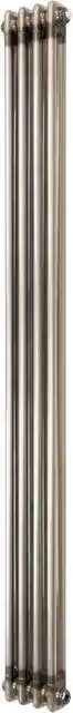 Radiatore verticale a 2 colonne Monstershop in acciaio color argento H: 180 cm, L: 20 cm