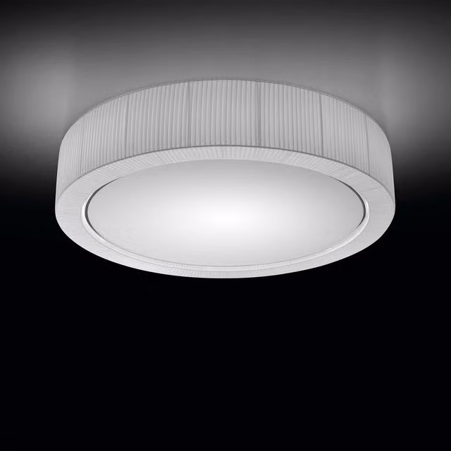 Plafoniera Urban Bover bianca con tecnologia LED dimmabile e luce bianco caldo