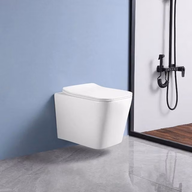 WC Sospeso TEZETA YJ-2303 in Ceramica Bianco Lucido con Scarico a Parete L: 52 cm, P: 37 cm, H: 34 cm