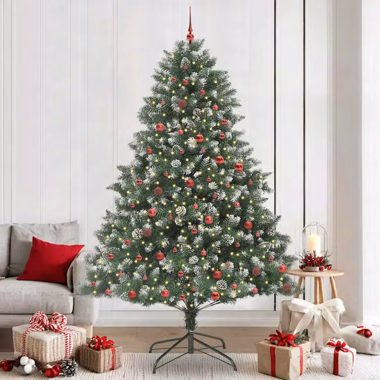 Albero di Natale artificiale verde vidaXL con struttura in metallo e plastica, Altezza: 240 cm