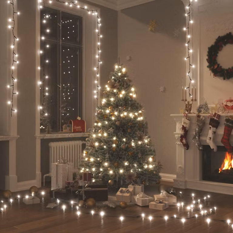 vidaXL Stringa di Luci con 1000 LED Bianco Freddo per Interno ed Esterno IP44, 100 m
