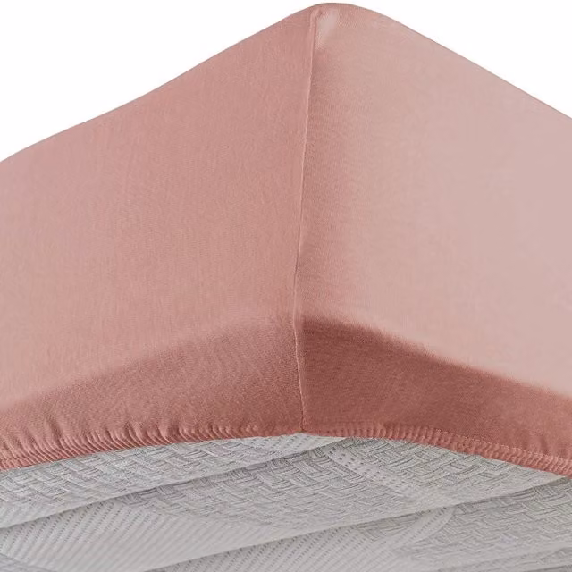 Lenzuolo con angoli elastici DaunenStep Vivacolor in jersey multicolore e rosa