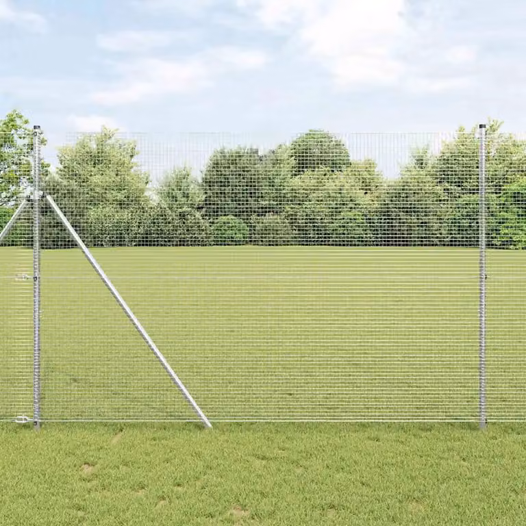 Recinzione a rete saldata vidaXL in acciaio zincato Argento, L: 150 cm, H: 50 cm