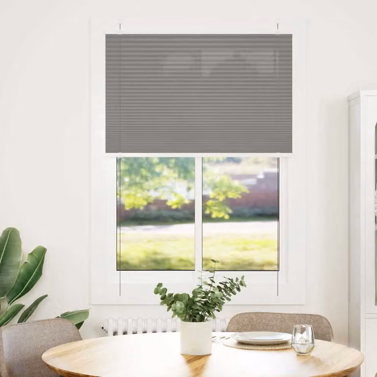 vidaXL Tenda Plissettata Semitrasparente Antracite L: 100 cm, H: 100 cm