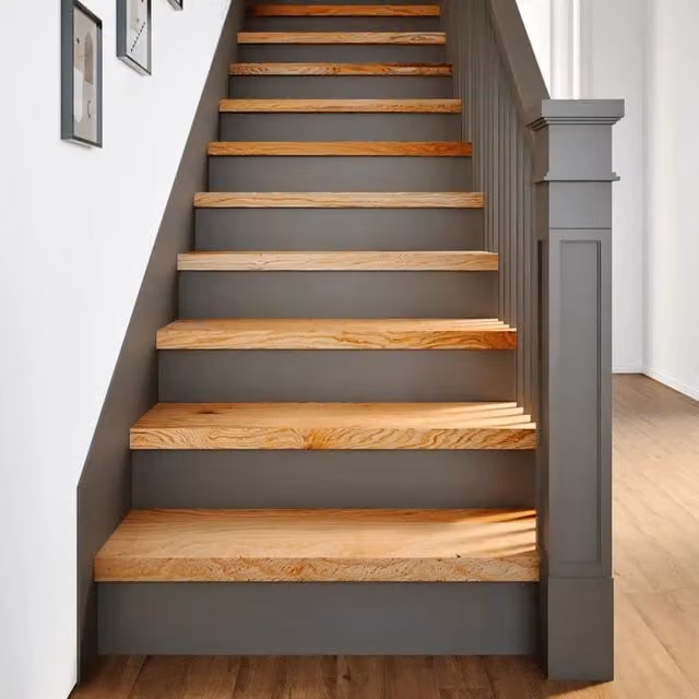 Set di 8 gradini in legno massello di rovere VIDAXL, colore marrone chiaro, L: 80 cm, P: 30 cm, H: 2 cm