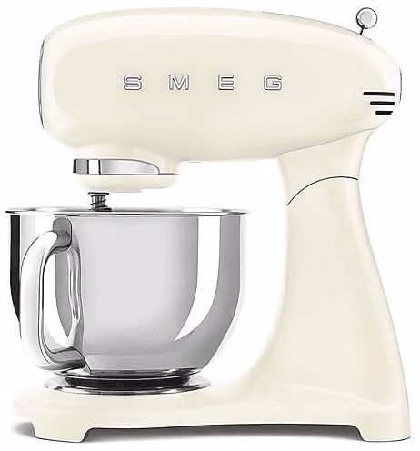 Impastatrice Smeg SMF05CREU da 1000 W con ciotola in acciaio inox da 4,8 l, colore beige o bianco