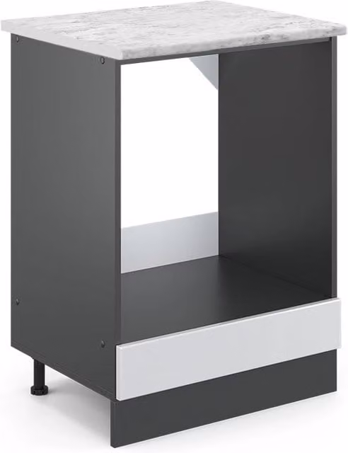 Mobile per forno da incasso Vicco R-Line Bianco lucido e Antracite 60 cm