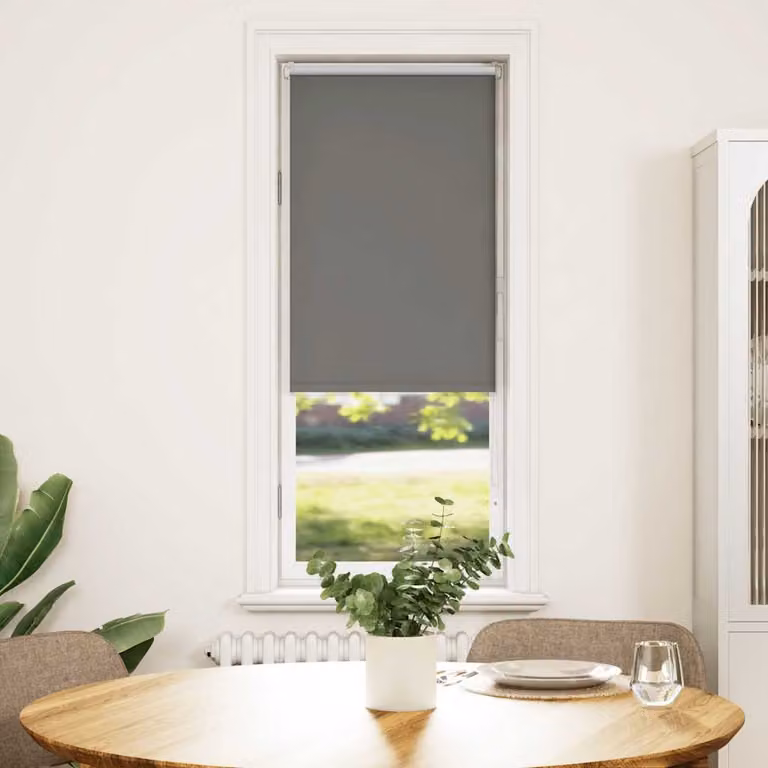 Tenda a Rullo Oscurante e Termoisolante vidaXL in Poliestere, Grigio, L: 55 cm, H: 175 cm