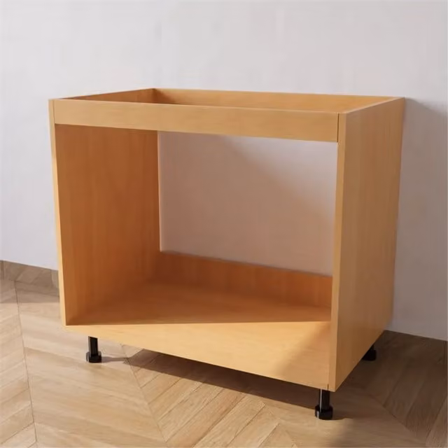 Base lavello Calandrelli in legno faggio beige senza ante L 80 x P 55,5 x H 72 cm
