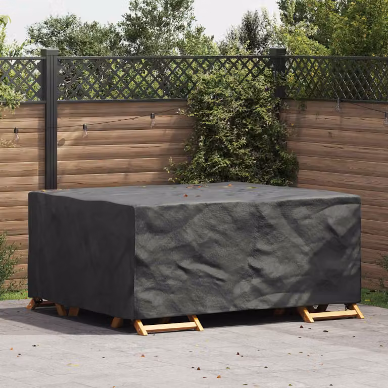 Copertura per mobili vidaXL impermeabile, colore nero, L 200 cm x P 160 cm x H 70 cm