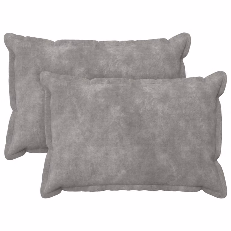 Set di 2 federe vidaXL HOUTEN in microfibra grigio chiaro, L 50 cm x P 75 cm