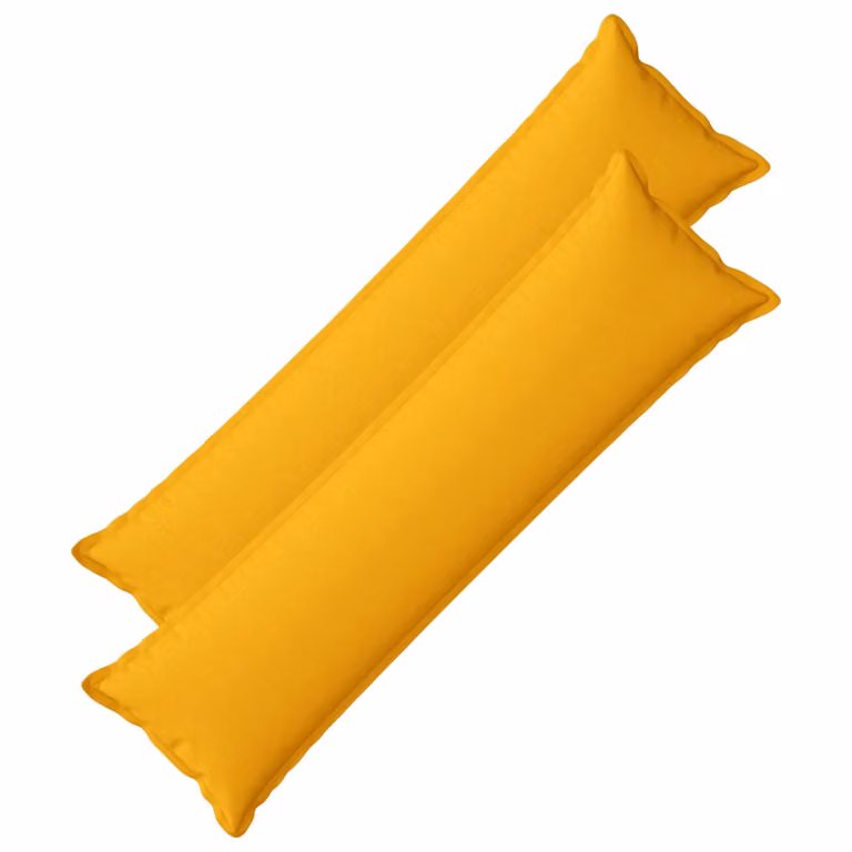 Set di 2 federe vidaXL HOUTEN Giallo Chiaro, L/P: 145 x 40 cm