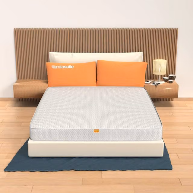 Materasso Matrimoniale MIASUITE Smart H14 in Waterfoam e Gel, Bianco, L/P/H: 180 x 200 x 14 cm
