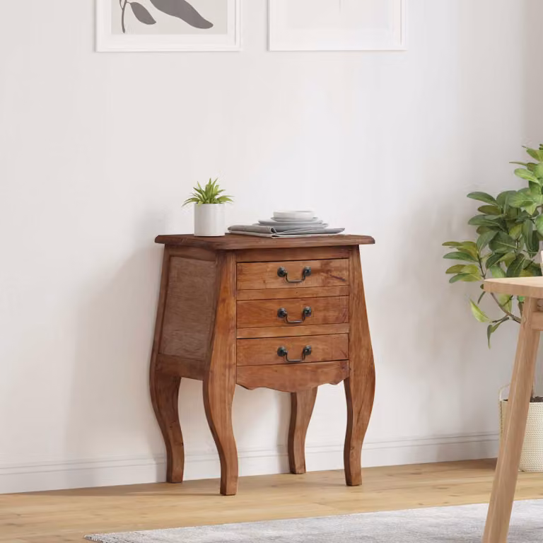 vidaXL Cassa di stoccaggio moderna in legno marrone L/P/H: 48 x 35 x 64 cm