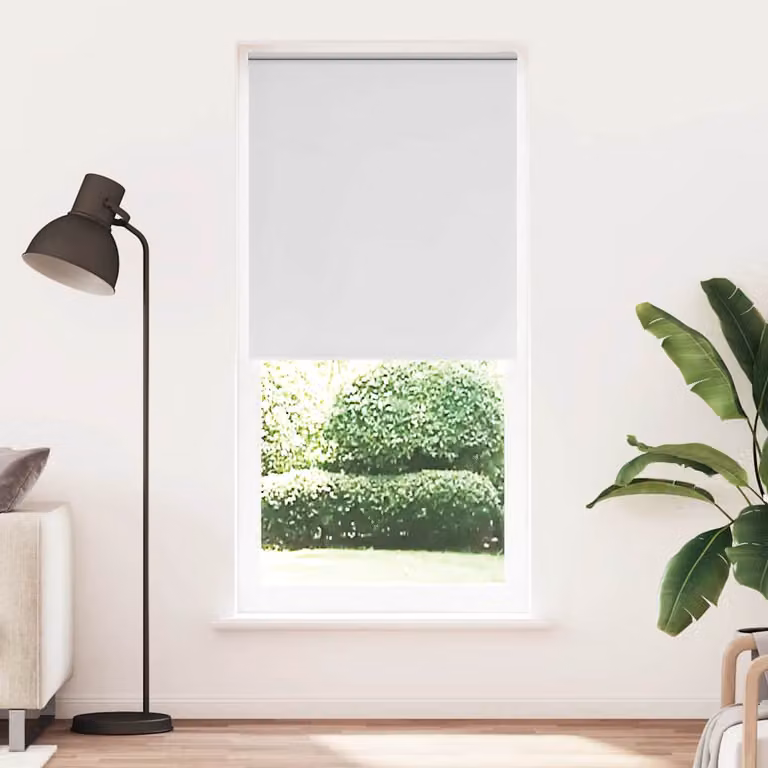 Tenda a rullo oscurante e termoisolante vidaXL in poliestere, colore bianco e argento, L: 80 cm, H: 230 cm