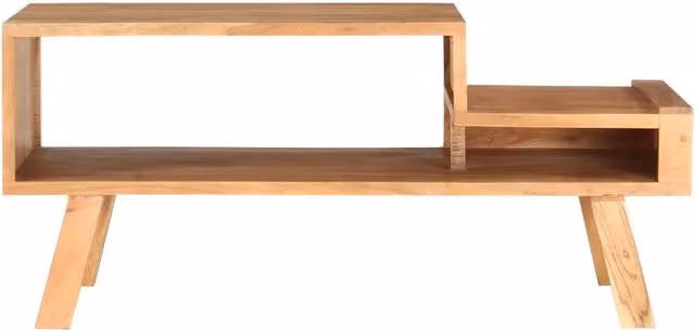 Tavolino da salotto rettangolare vidaXL in legno di acacia marrone L: 50 cm, P: 50 cm, H: 45 cm
