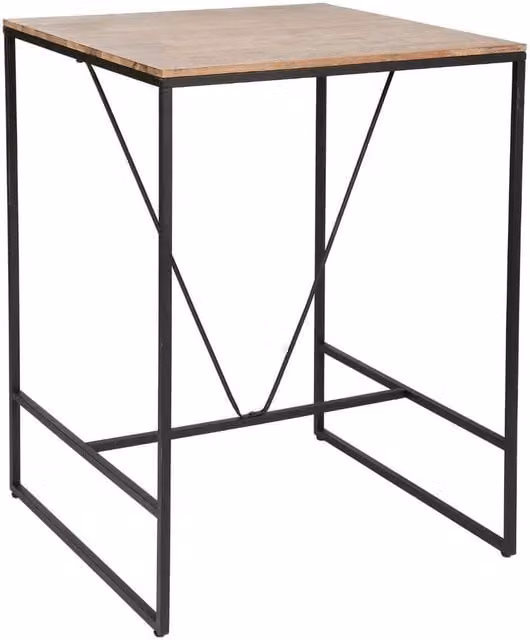 Tavolo da bar moderno Atmosphera Createur d'interieur in legno e metallo marrone L/P/H: 80 x 80 x 98 cm