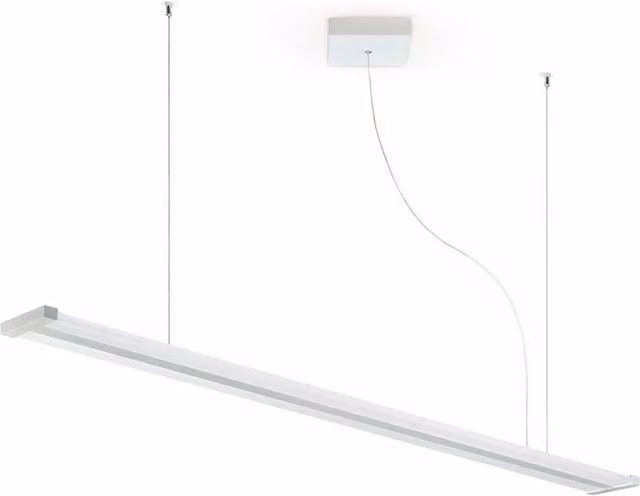 Lampada a sospensione Promoluce Line bianca con tecnologia LED, dimmerabile e telecomando