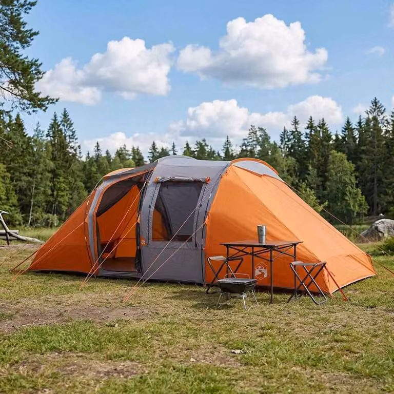 Tenda Istantanea vidaXL Grigio e Arancione L: 524 cm, P: 232 cm, H: 192 cm