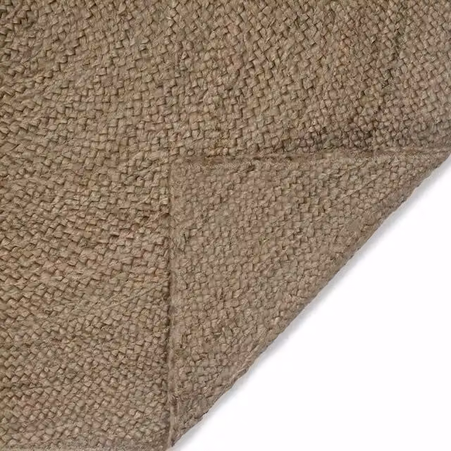 Tappeto rettangolare in juta per soggiorno, design minimalista, Grigio e Beige, L: 160 cm, P: 230 cm