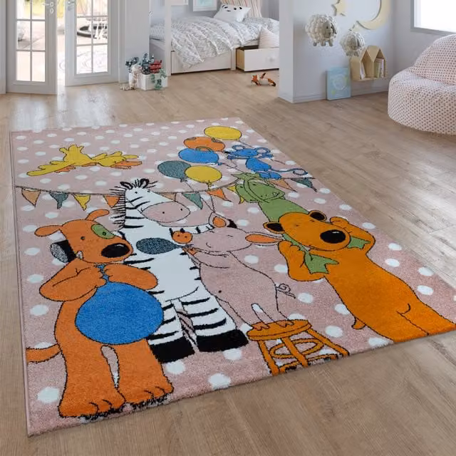 Tappeto per bambini Die lieben sieben rosa L: 150 cm, P: 80 cm