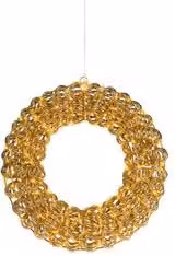 Ghirlanda di Natale Amicasa con 300 Microled Bianco Caldo, Colore Oro, Diametro: 38 cm