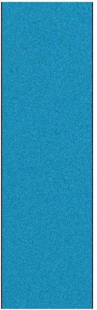 Zerbino rettangolare Design In moderno in poliammide e PVC, Ciano e Nero, L: 120 cm, P: 400 cm