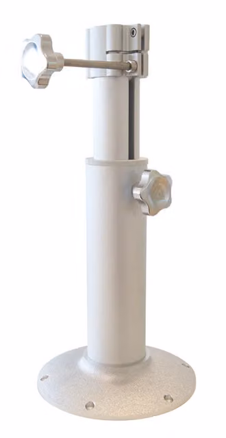 Supporto telescopico Barka in alluminio color argento opaco, regolabile da 400 a 600 mm