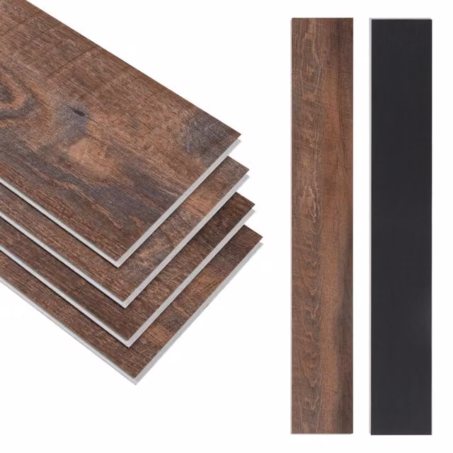 Confezione da 40 listoni in vinile SPC HELLOSHOP26 effetto rovere rustico marrone, L: 122 cm, P: 18 cm, Spessore: 5 mm, Copertura: 8,784 m²