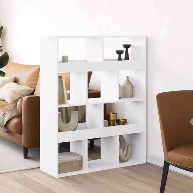 Divisorio per ambienti DESIGN IN Bianco in MDF, L 100 cm x P 33 cm x H 125,5 cm