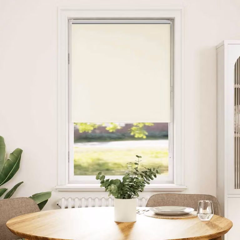 vidaXL Tenda a Rullo Oscurante in Poliestere, Colore Bianco, L: 65 cm x H: 130 cm