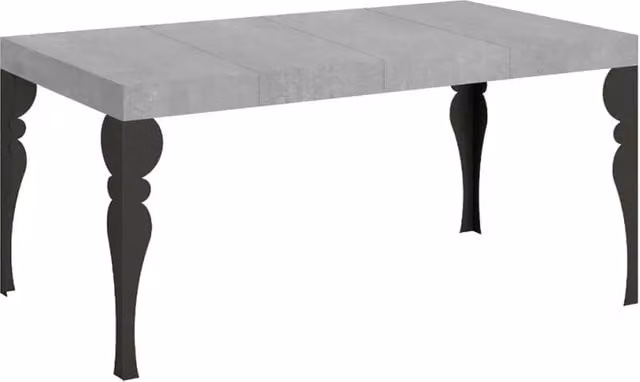 Tavolo allungabile moderno Itamoby rettangolare colore grigio e antracite L/P/H: 140 x 90 x 77 cm (estendibile fino a 244 cm)