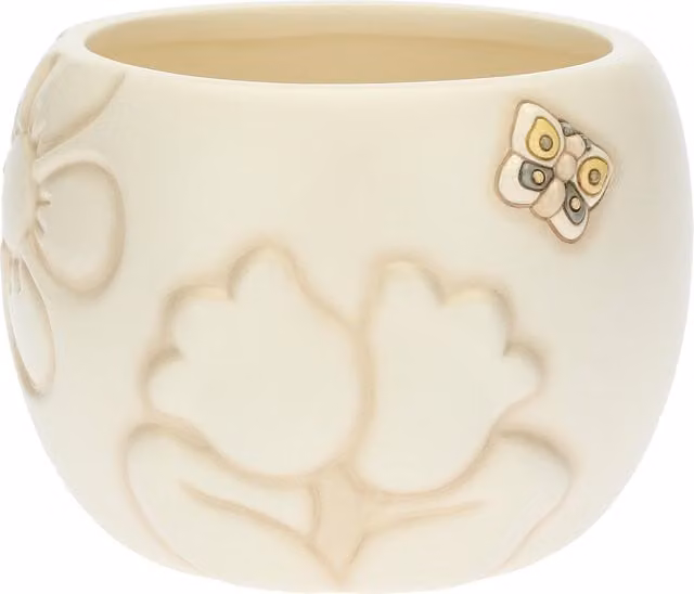 Coprivaso Elegance THUN in ceramica bianco con decoro floreale moderno