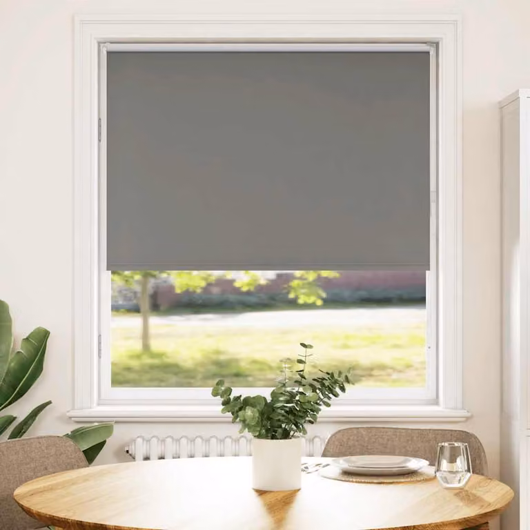 vidaXL Tenda a Rullo Oscurante in Poliestere Grigio, L: 115 cm, H: 150 cm