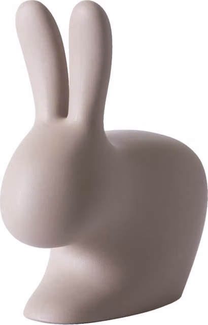 Sedia Baby Rabbit Qeeboo in polietilene per bambini, disponibile in grigio o beige