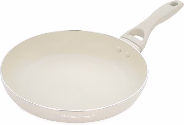 Padella antiaderente Kasanova Cooking Therapy in ceramica e alluminio colore sabbia, Diametro: 24 cm