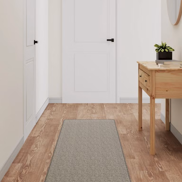 Tappeto a corsia vidaXL in aspetto sisal colore grigio L 250 cm x P 50 cm
