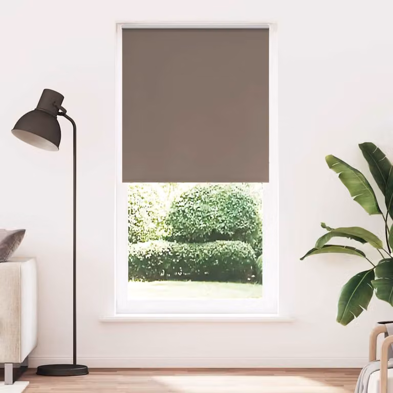 vidaXL Tenda a Rullo Oscurante Termoisolante in Poliestere, Marrone, L: 110 cm, H: 210 cm