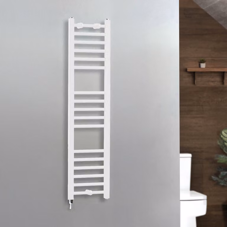Scaldasalviette Elettrico Cablato ECOSO Hudson Reed Bianco L: 120 cm, H: 30 cm