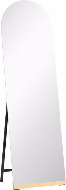 Specchio da terra a figura intera HOMCOM senza cornice con base in legno, H: 160 cm, L: 50 cm