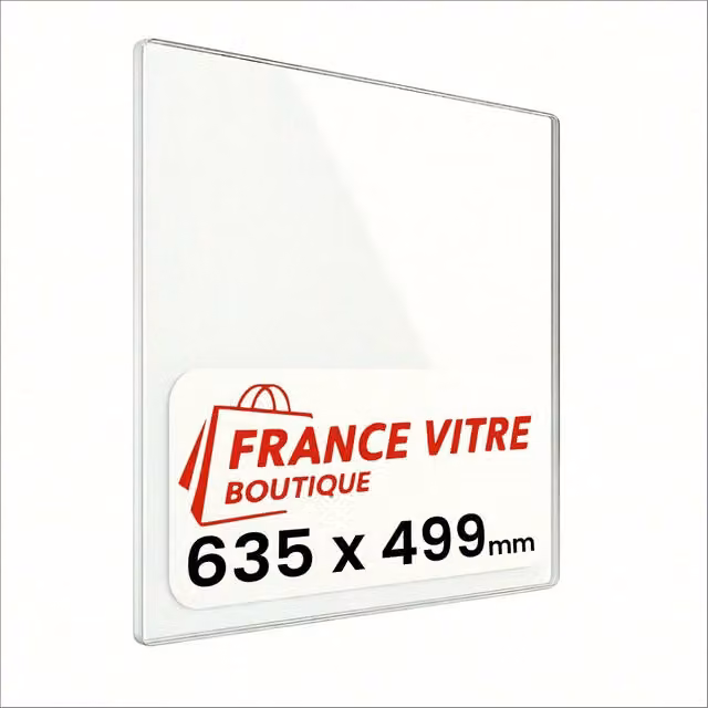Vetro di ricambio trasparente per stufa a legna e caminetto resistente al fuoco L: 635 mm, H: 499 mm, Spessore: 4 mm